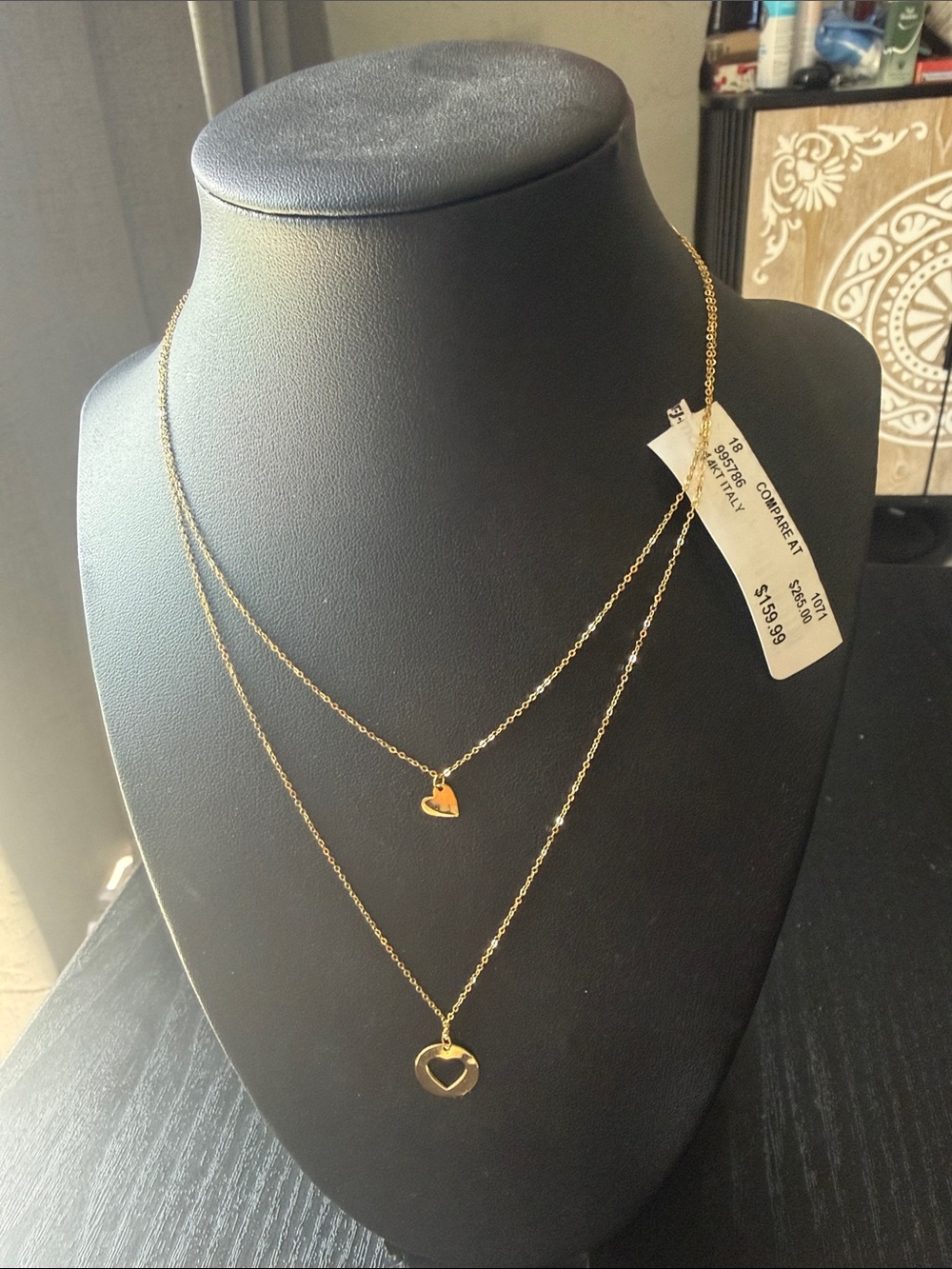 14 K Gold Heart Layered Necklace - Women Jewelry - Picture 7 of 7